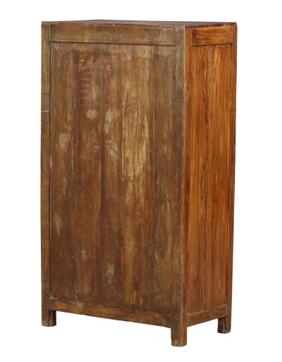 Presklená skrinka z teakového dreva, 68x37x123cm