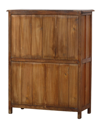 Presklená skriňa z teakového dreva, 96x42x128cm