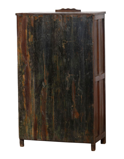 Presklená skriňa z teakového dreva, 77x41x131cm