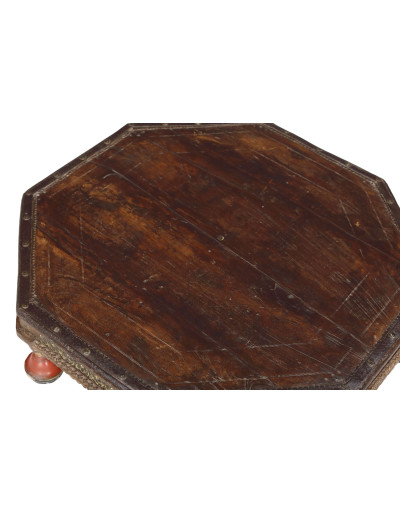 Čajový stolík z teakového dreva, antik, 78x78x18cm