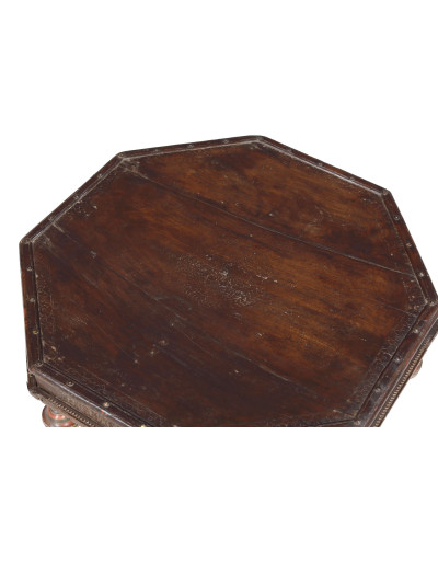 Čajový stolík z teakového dreva, antik, 72x72x18cm