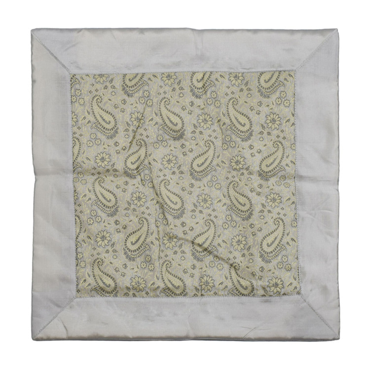 Saténová obliečka na vankúš so zlatou výšivkou, zips, 40x40cm