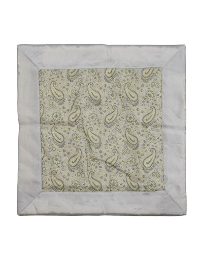 Saténová obliečka na vankúš so zlatou výšivkou, zips, 40x40cm