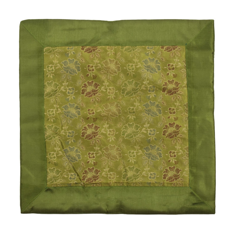 Saténová obliečka na vankúš so zlatou výšivkou, zips, 40x40cm