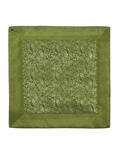 Saténová obliečka na vankúš so zlatou výšivkou, zips, 40x40cm