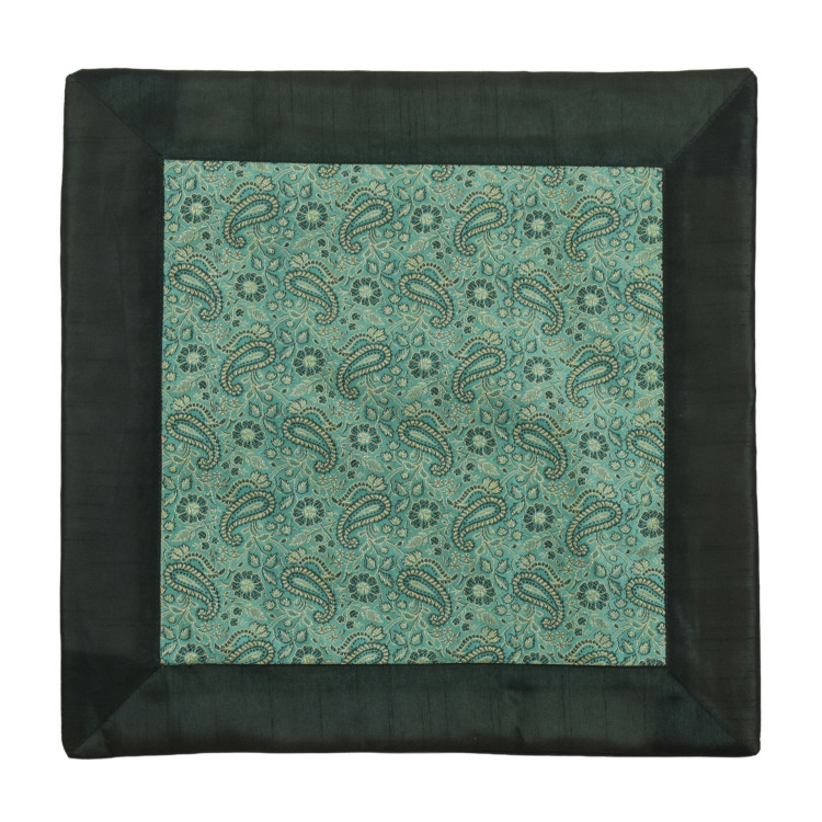 Saténová obliečka na vankúš so zlatou výšivkou, zips, 40x40cm