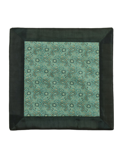 Saténová obliečka na vankúš so zlatou výšivkou, zips, 40x40cm