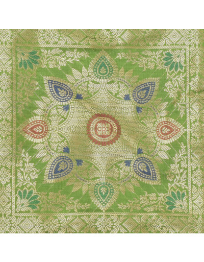 Saténová obliečka na vankúš so zlatou výšivkou, zips, 40x40cm
