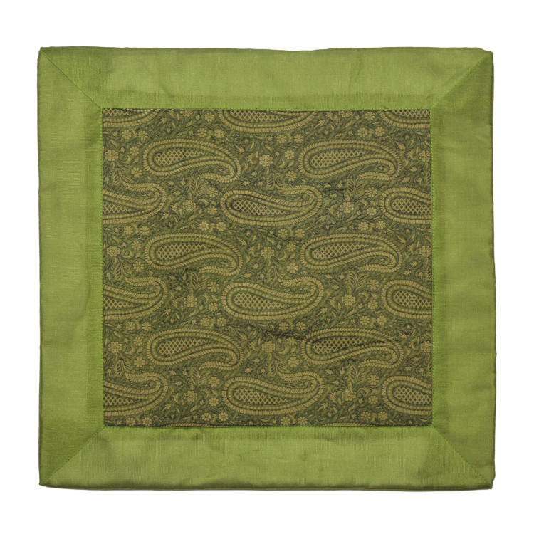 Saténová obliečka na vankúš so zlatou výšivkou, zips, 40x40cm