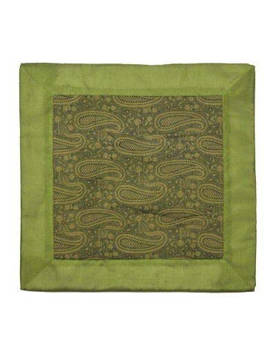 Saténová obliečka na vankúš so zlatou výšivkou, zips, 40x40cm