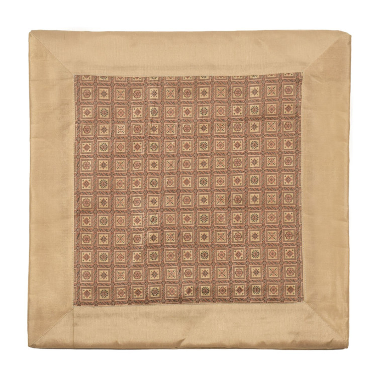 Saténová obliečka na vankúš so zlatou výšivkou, zips, 40x40cm