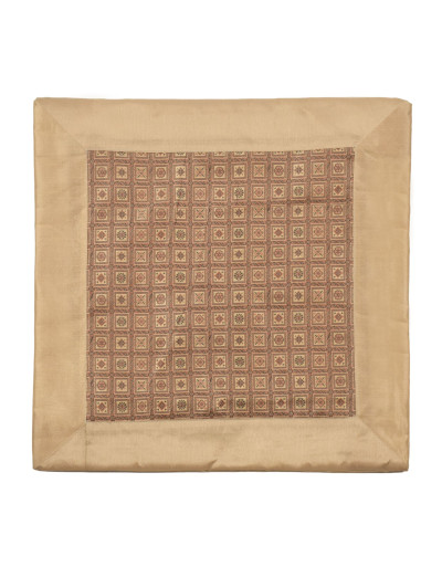 Saténová obliečka na vankúš so zlatou výšivkou, zips, 40x40cm