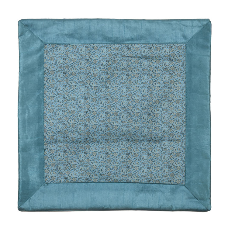 Saténová obliečka na vankúš so zlatou výšivkou, zips, 40x40cm
