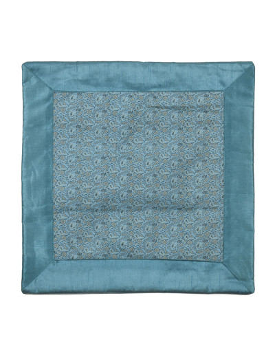 Saténová obliečka na vankúš so zlatou výšivkou, zips, 40x40cm