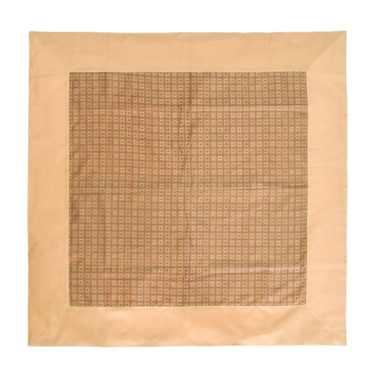 Obrus na stôl, zelený, béžový, 100x100cm