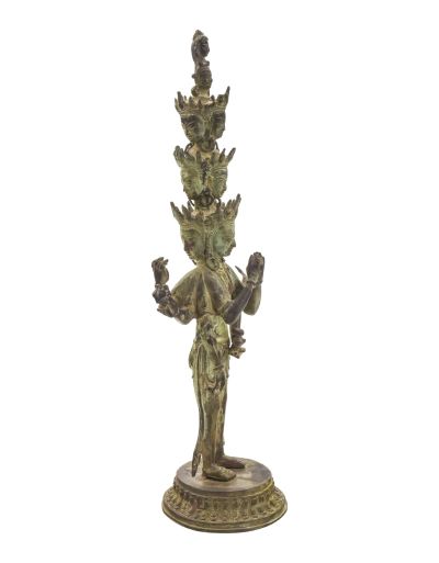 Lokešvara, mosadzná socha, 30x17x60cm