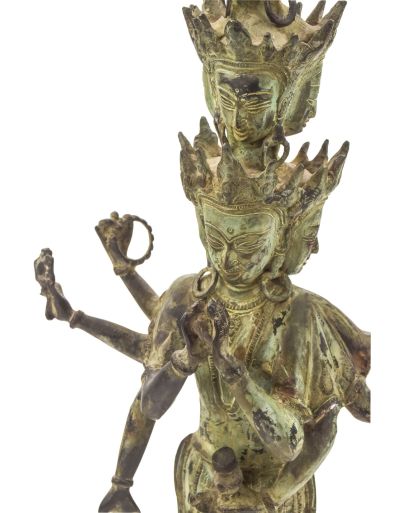 Lokešvara, mosadzná socha, 30x17x60cm