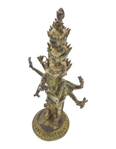 Lokešvara, mosadzná socha, 30x17x60cm
