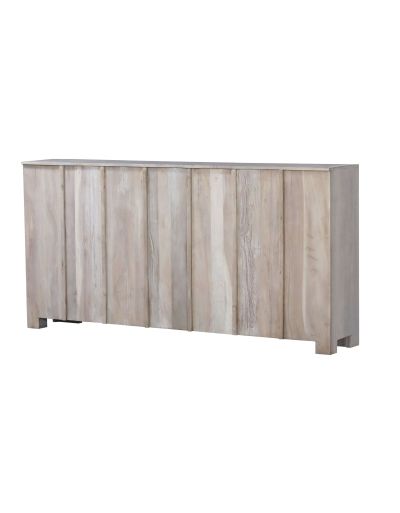Knižnica z mangového dreva, ručné rezby, 214x40x107cm