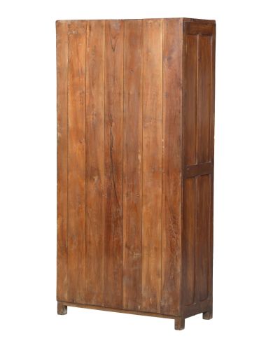 Presklená skrinka z teakového dreva, 91x42x188cm