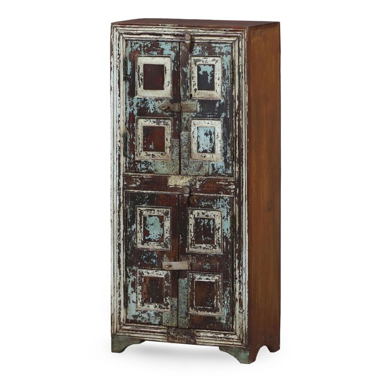 Skrinka z teakového dreva, 51x27x113cm