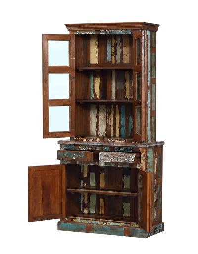 Príborník z recyklovaného dreva, 100x47x214cm