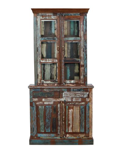 Príborník z recyklovaného dreva, 100x47x214cm