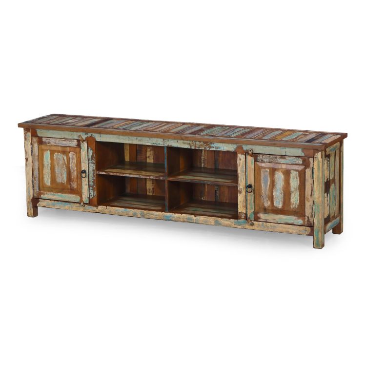 Komoda pod TV z recyklovaného dreva, 200x42x60cm