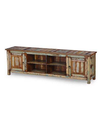 Komoda pod TV z recyklovaného dreva, 200x42x60cm