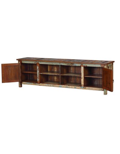 Komoda pod TV z recyklovaného dreva, 200x42x60cm