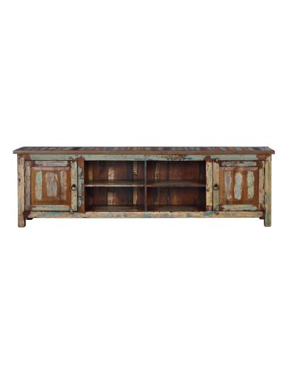 Komoda pod TV z recyklovaného dreva, 200x42x60cm