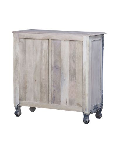 Komoda s ručne vyrezávanými šuplíkmi a dvierkami, 90x40x90cm