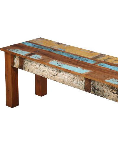 Lavica z recyklovaného dreva v "Goa" štýle, 180x40x46cm