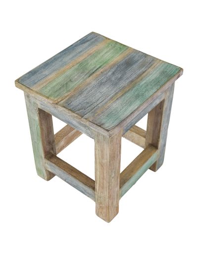 Stolička z recyklovaného dreva, 25x25x30cm