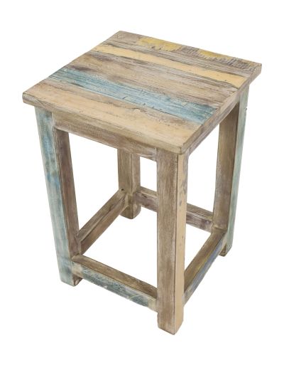 Stolička z recyklovaného dreva, 30x30x45cm