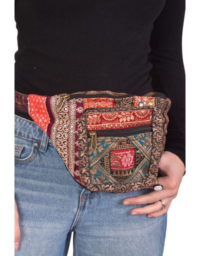 Luxusné boho ľadvinka, patchwork, 30x20cm